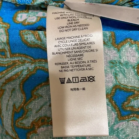 FREE PEOPLE Blue Boho Floral Print Crinkle Maxi Dress Teal Hanalei Bay - Picture 15 of 16